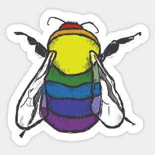 Rainbow Bee Sticker